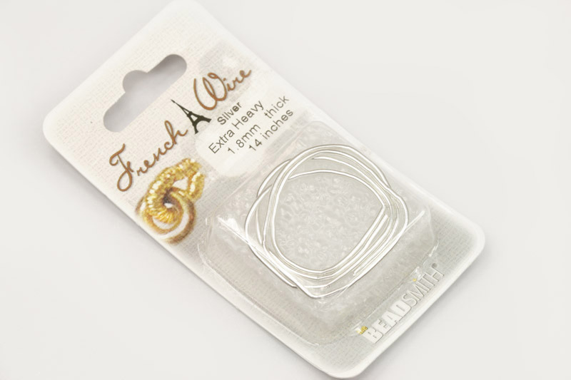 Ochranná dutinka French wire - EXTRA HEAVY (1,8 mm), The Beadsmith, bal. 36 cm - stříbrná