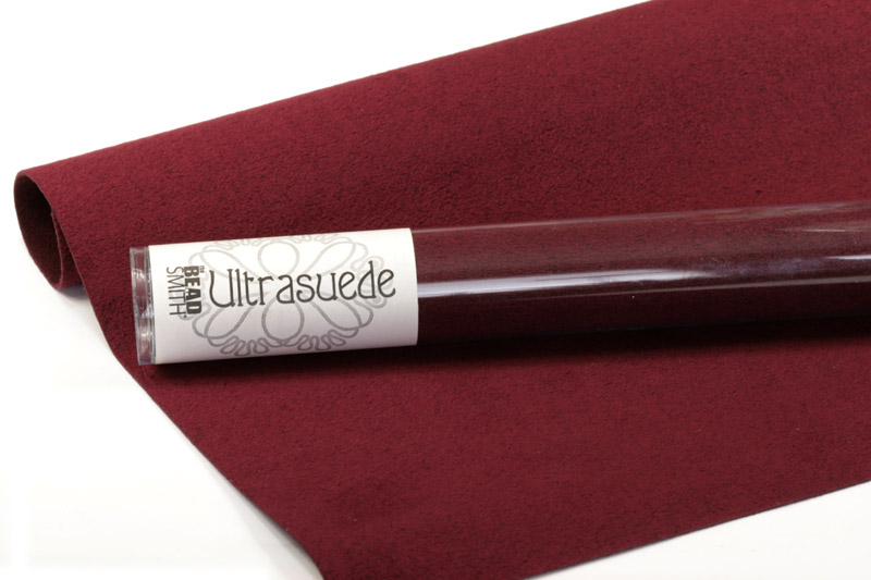 Ultrasuede - profi semišový podklad, 21,6x21,6 cm, bal. tuba - bordó červená (bordeaux)