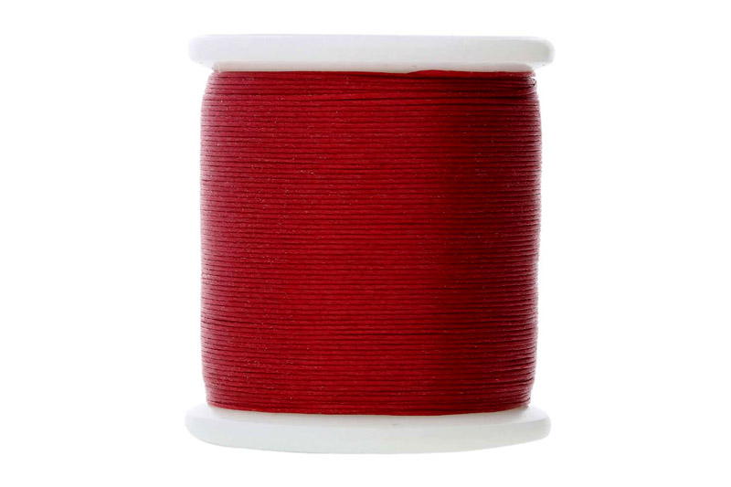 K.O. nylonová korálkovací nit, cívka 50 m, červená (rich red)