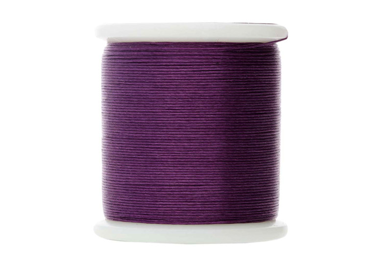 K.O. nylonová korálkovací nit, cívka 50 m, tmavě fialová (dark purple)