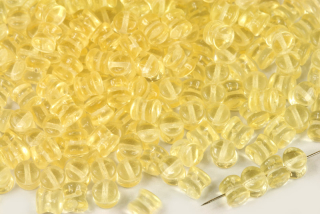 Preciosa Pellet™ 4x6 mm, 30 ks - transparentní žlutá, colorado topaz