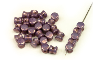 Preciosa Pellet™ 4x6 mm, 30 ks - fialový listr Vega na křídě