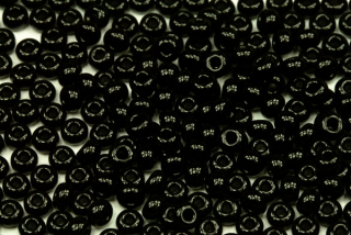PRECIOSA rokajl 6/0 (3,7 - 4,3 mm) RH, bal. 50 g - sytá černá