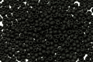 TOP PRECIOSA rokajl 8/0 (2,8 - 3,2 mm) RH, bal. 50 g - sytá černá matná (23980)