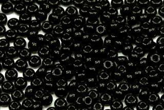 TOP PRECIOSA rokajl 6/0 (3,7 - 4,3 mm) RH, bal. 50 g - sytá černá (23980)