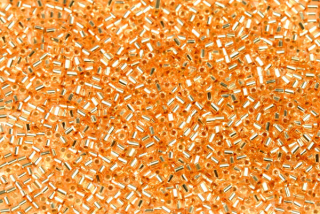 PRECIOSA Bugles-RH, rovné čípky 0,5" (1,6 mm), bal. 50 g - transp. světlá oranžová, SL