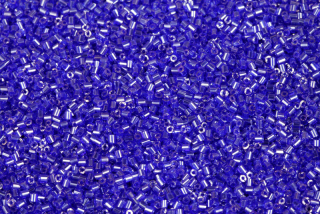 PRECIOSA Delica-RH, válečky 1,3x1,3 mm, bal. 50 g - safírově modrá, sfinx