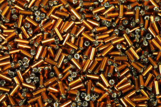 PRECIOSA Bugles-RH, rovné čípky 2" (4,6 mm), bal. 50 g - transp. topaz (hnědá), SL