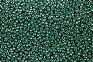 PRECIOSA rokajl 11/0 (2,0 - 2,2 mm) SH, bal. 50 g - sytá tmavší zelená s listrem, sfinx