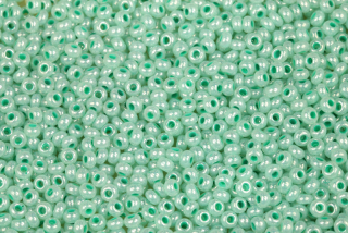 PRECIOSA rokajl 8/0 (2,8 - 3,2 mm) RH, bal. 50 g - modrozelený listr, Ceylon, mint