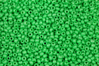 PRECIOSA rokajl 6/0 (3,7 - 4,3 mm) RH, bal. 50 g - sytý zelený listr