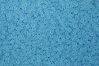 PRECIOSA rokajl 10/0 (2,2 - 2,4 mm) RH, bal. 50 g - transparentní matný akvamarín