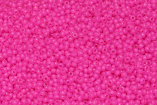 PRECIOSA rokajl 10/0 (2,2 - 2,4 mm) RH, bal. 50 g - fuchsiově růžová, solgel alabastr