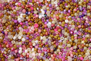PRECIOSA rokajl MIX 11/0 (2,0 - 2,2 mm), bal. 50 g - hnědo-růžový mix