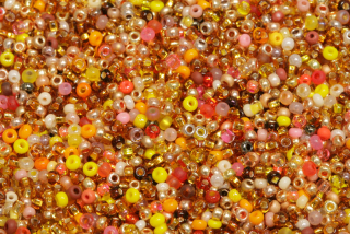 PRECIOSA rokajl MIX 11/0-10/0 (2,0 - 2,4 mm), bal. 50 g - zlato-žlutý topaz mix