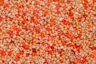 PRECIOSA rokajl MIX 11/0-10/0 (2,0 - 2,4 mm), bal. 50 g - oranžový mix