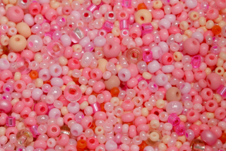 PRECIOSA rokajl MIX 11/0-6/0 (2,0 - 4,3 mm), bal. 50 g - růžový mix