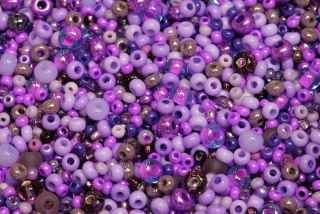 PRECIOSA rokajl MIX 11/0-6/0 (2,0 - 4,3 mm), bal. 50 g - fialový mix