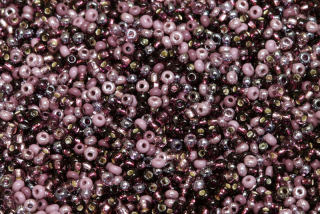 PRECIOSA rokajl MIX 11/0-10/0 (2,0 - 2,4 mm), bal. 50 g - fialový mix