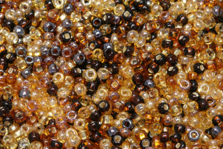 PRECIOSA rokajl MIX 8/0 (2,8 - 3,2 mm), bal. 50 g - hnědý mix