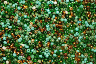 PRECIOSA rokajl MIX 11/0 (2,0 - 2,2 mm), bal. 50 g - zelený mix