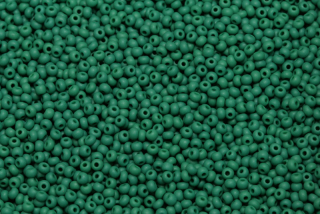 PRECIOSA rokajl 11/0 (2,0 - 2,2 mm) RH, bal. 50 g - zelená, kachní modř na křídě, matná