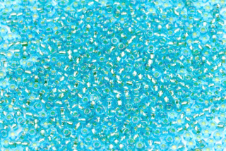PRECIOSA rokajl 10/0 (2,2 - 2,4 mm) RH, bal. 50 g - transp. světle akvamarínově modrá, SL