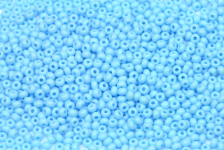 PRECIOSA rokajl 9/0 (2,4 - 2,8 mm) RH, bal. 50 g - sytá světlá tyrkysově modrá