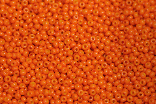 PRECIOSA rokajl 10/0 (2,2 - 2,4 mm) RH, bal. 50 g - oranžová, barvená křída