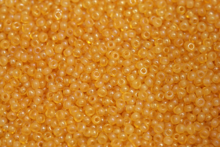 PRECIOSA rokajl 10/0 (2,2 - 2,4 mm) RH, bal. 50 g - matný topaz, rainbow