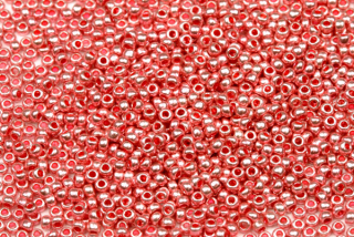 PRECIOSA rokajl 10/0 (2,2 - 2,4 mm) RH, bal. 50 g - metalická růžová