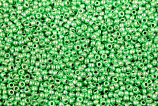 PRECIOSA rokajl 11/0 (2,0 - 2,2 mm) RH, bal. 50 g - metalická zelená