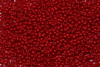 PRECIOSA rokajl 10/0 (2,2 - 2,4 mm) RH, bal. 50 g - sytá tmavší korálově červená