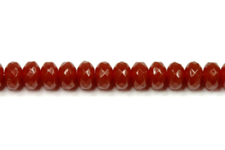 Broušené korálky slavík 4x7 mm, 37 ks/16 cm - alabastrový karneol