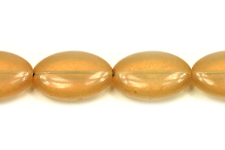 Mačkaná perle šváb 20x14 mm, 8 ks/16 cm - hnědobéžový listr