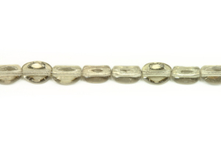 Mačkaný trojhran 7x5 mm, 23 ks/16 cm - transp. kouřový topaz (smoke topaz)