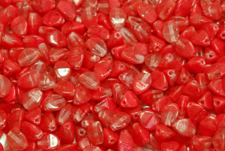 Mačkaná pohanka klasik 5x4 mm, 30 ks - červená žíhaná