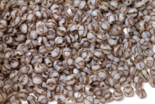 Broušené korálky ohňovky 4 mm, 40 ks/16 cm - hnědý achát