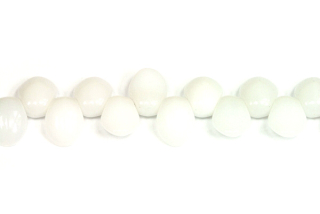 Mačkané jazýčky 6x8 mm, 20 ks - bílý alabastr