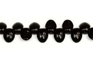 Mačkané jazýčky 6x8 mm, 20 ks - sytá černá