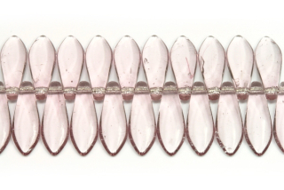 Mačkané jazýčky 5x16 mm, 25 ks - transparentní světle fialová