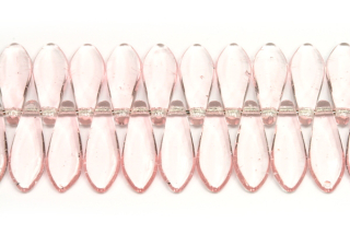 Mačkané jazýčky 5x16 mm, 25 ks - transparentní růžová, rozalín
