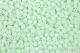 Broušené korálky ohňovky 3 mm, 100 ks - sytá aqua, modrozelený tyrkys (mintová)