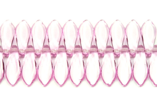 Mačkané jazýčky 5x16 mm, 25 ks - transparentní růžová