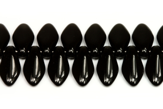 Mačkané jazýčky 7x14 mm, 20 ks - sytá černá