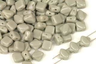 Silky beads Diagonal 6x6 mm, 30 ks - sytá šedá