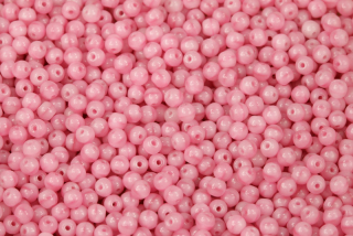 Mačkané korálky kuličky 3 mm, 100 ks - žíhaná hedvábná růžová, růžové hedvábí