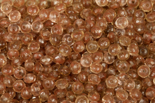 Broušené korálky slavík 3x5 mm, 50 ks/16 cm - transparentní růžovo-hnědá