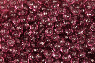 Broušené korálky slavík 3x5 mm, 50 ks/16 cm - transparentní ametystově fialová