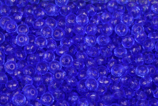 Broušené korálky slavík 3x5 mm, 50 ks/16 cm - transparentní tmavší safírově modrá